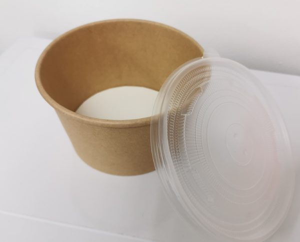 Kraft Paper Bowl with PP Lid